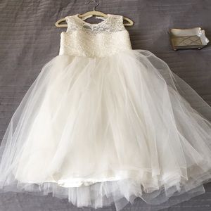 Ivory lace dress flower dress